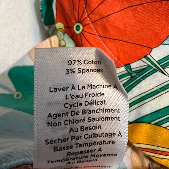 Talbots Petite Non-Iron Sleeveless Floral Print Top Women’s XLP White Multicolor - Picture 4 of 7